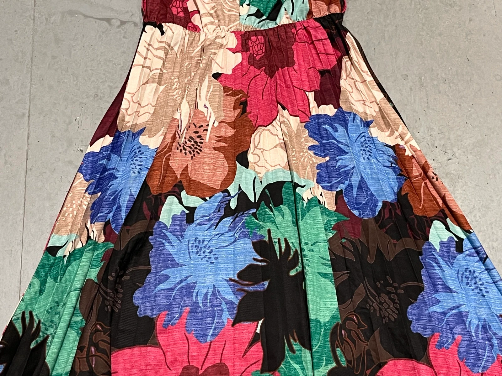 Vestido satinado largo floral multicolor – photo 15